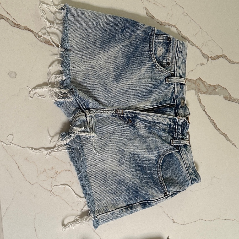 Abercrombie and Fitch acid wash Distressed Denim Cutoff Shorts
